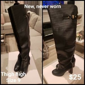 Thigh High Black Boots